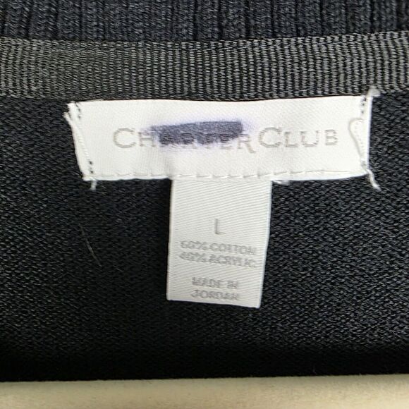 Charter Club Bird Novelty Sweater Crew Neck Whimsy Cotton Blend Size Large - Picture 3 of 5